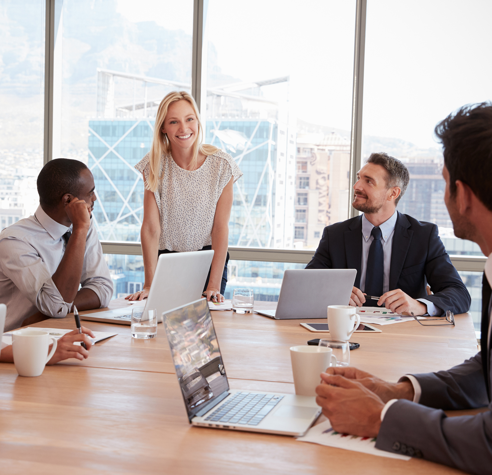 Persons on the meeting at the office